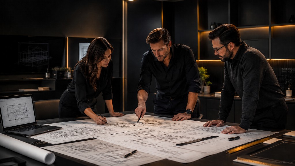 ClearSpan AEC professionals reviewing coordinated architectural and engineering plans